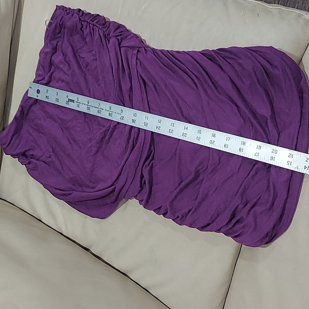 Studio y maurices one shoulder purple stretchy top - S - Picture 2 of 7